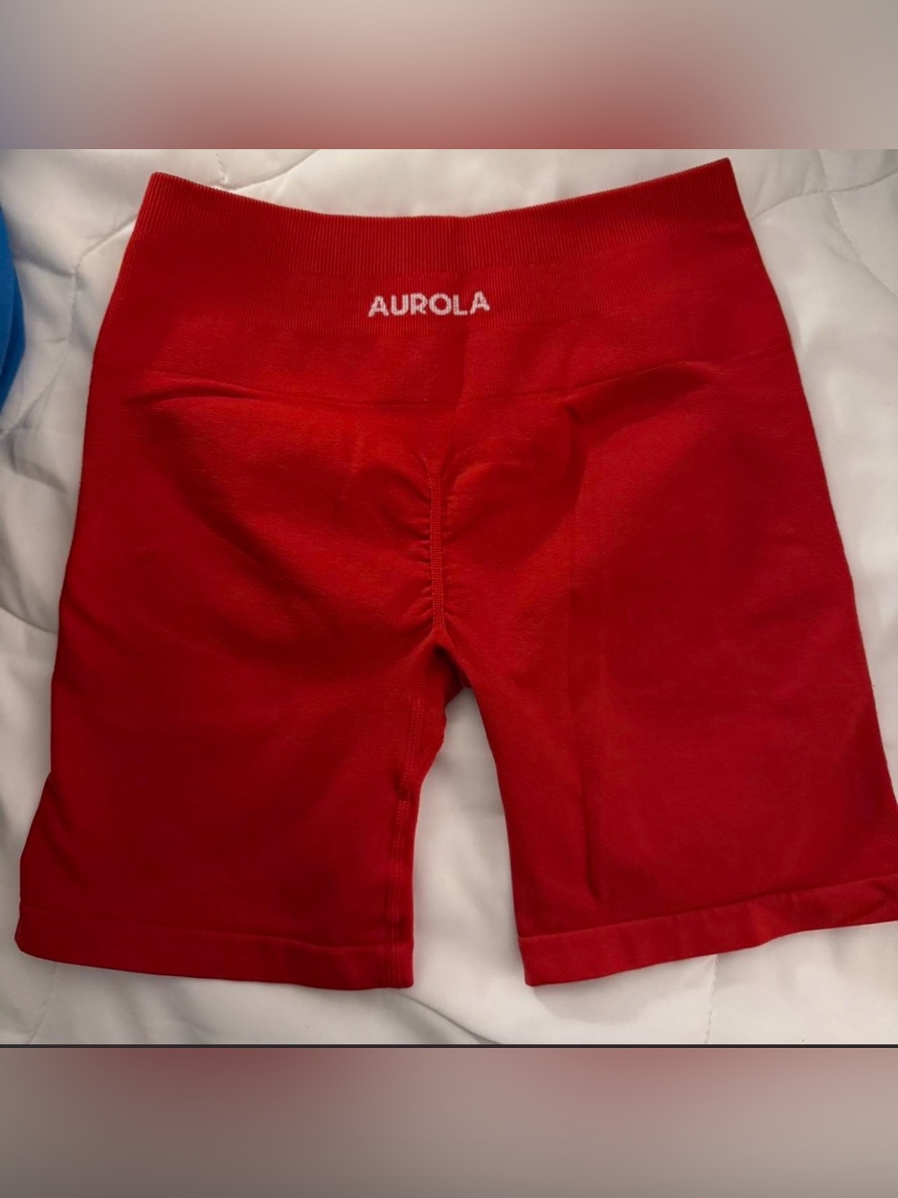Aurola Women's Red Bike Shorts - Seamless Comfort